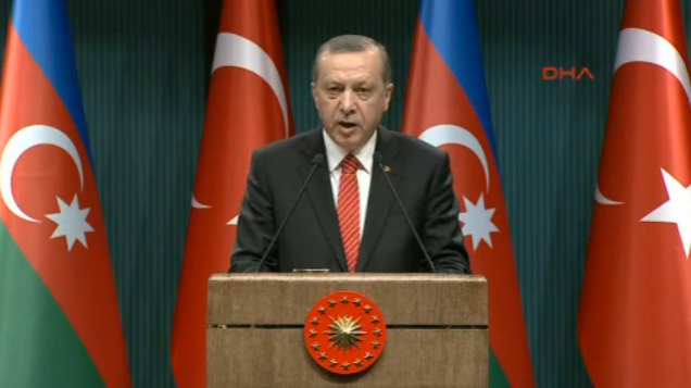 Cumhurbaşkanı Recep Tayyip Erdoğan, Azerbaycan Devlet Başkanı İlham Aliyev ile ortak basın toplantısı düzenledi