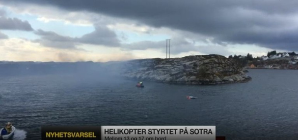 Norveç'te helikopter kazası 14 kişi vardı heliküpter tamamen parçalandı