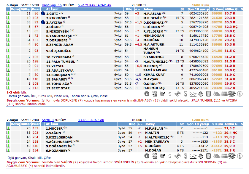 6 Temmuz 2016 Çarşamba Elazığ at yarışı bülteni ve tahminleri
