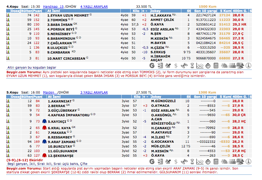 14 Temmuz 2016 Perşembe Ankara at yarışı bülteni ve tahminleri