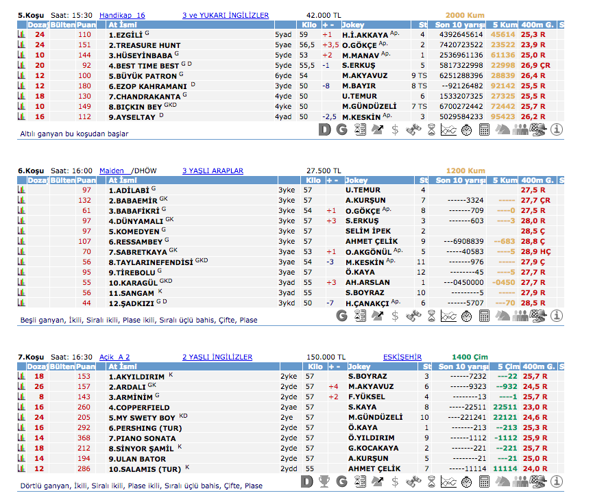 10 Eylül 2016 Cumartesi Ankara at yarışı bülteni ve tahminleri