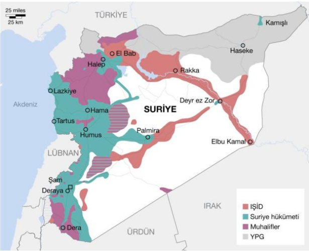 Suriye savaş haritası son durum 18 kasım 2016