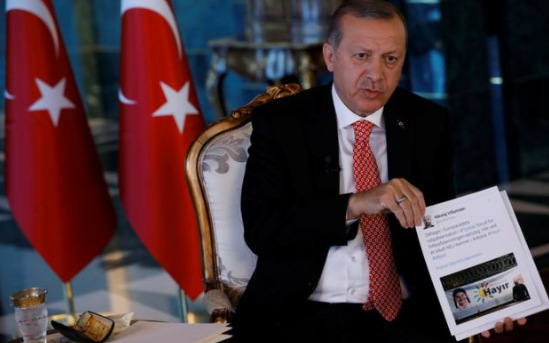 Erdoğan referandumda gözlemcilik yapan AGİT üyelerinin taraflı davrandığını, Reuters muhabirlerine gösterdiği Twitter mesajlarıyla savunmuştu.