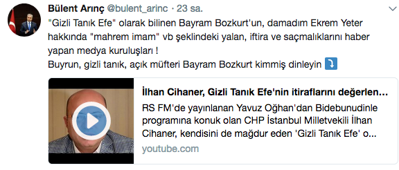bulent arinc zoru gorunce ilhan cihaner e sarildi internet haber