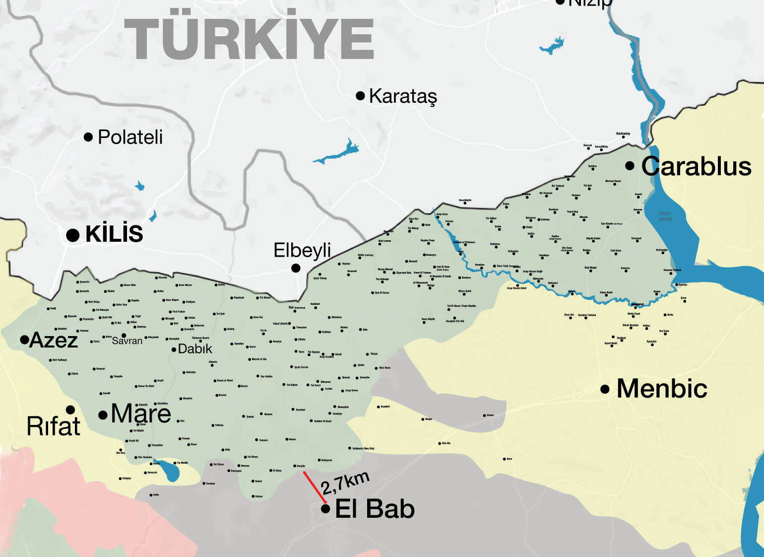 El Bab haritası