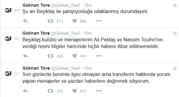 Gökhan Töre'den transfer açıklaması