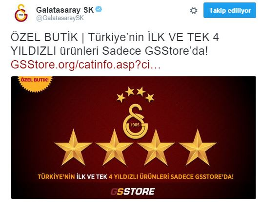 Galatasaray Fenerbahçe'ye 4. yıldız göndermesi yaptı