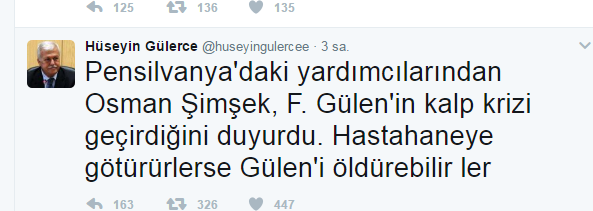 Fetullah Gulen Kalp Krizi Gecirdi Siyaset Haberleri