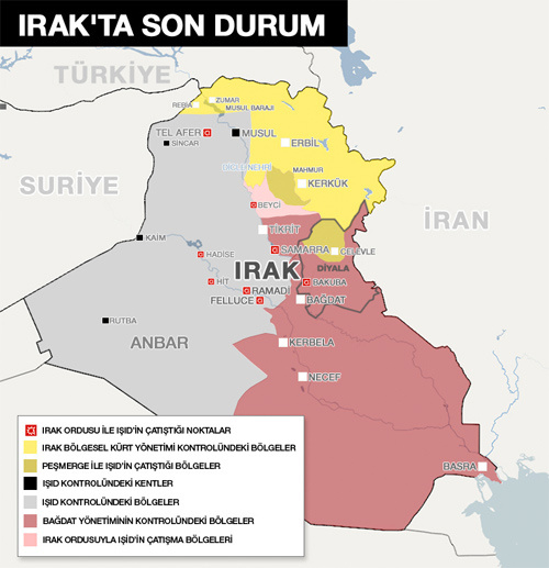 Irak haritası son durum