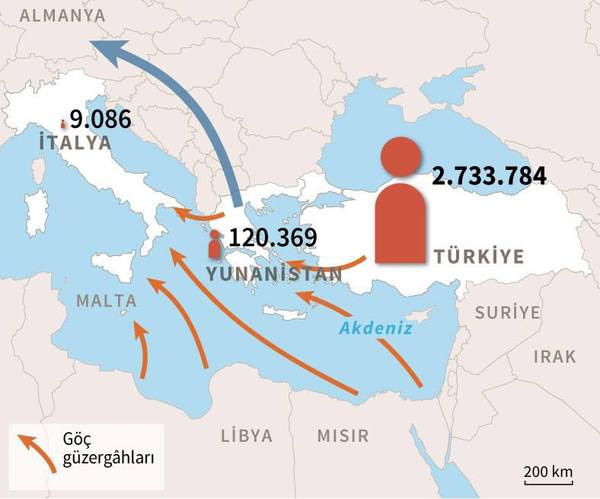 mülteci haritası