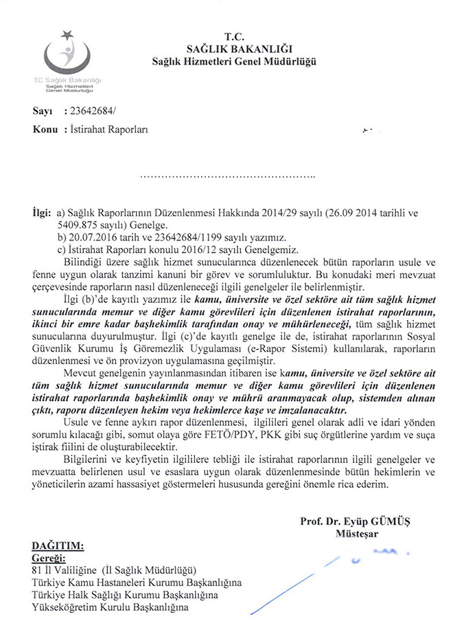 memurlarin saglik raporu ile ilgili yeni duzenleme