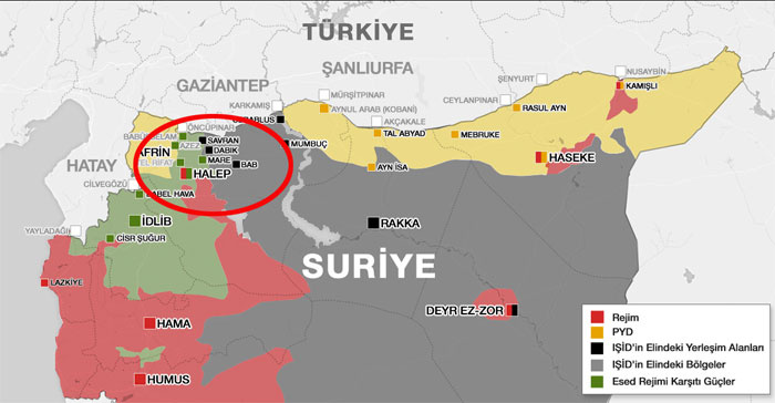 Suriye bölünüyor suriye haritası son durum