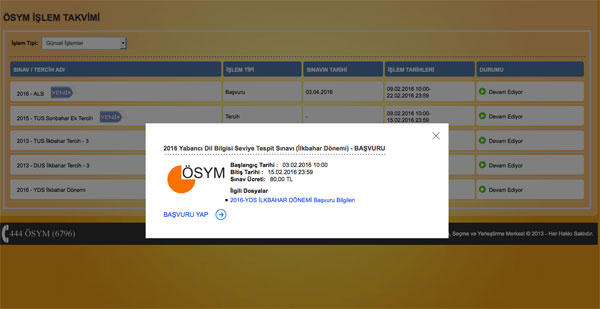 2018 Yds Basvuru Sayfasi Osym Giris Ekrani Internet Haber