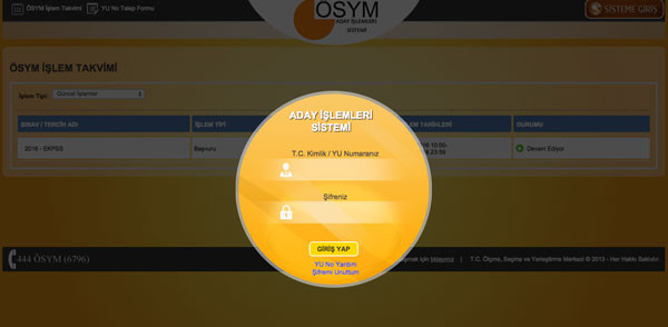 ösym ais.osym.gov.tr