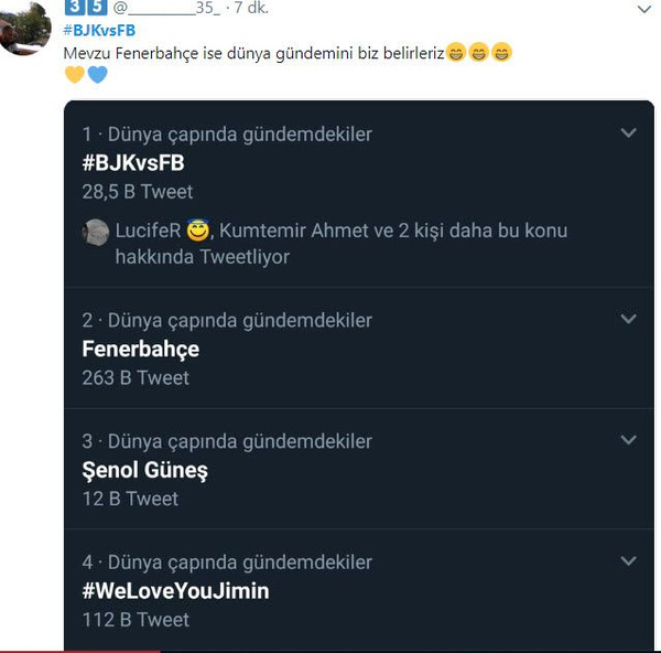 Beşiktaş Fenerbahçe maçı Twitter'da dünya listesine girdi - Sayfa 2