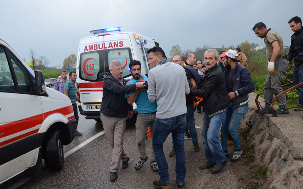 Ordu'da inşaat işçilerini taşıyan minibüs fındık bahçesine uçtu - Sayfa 3