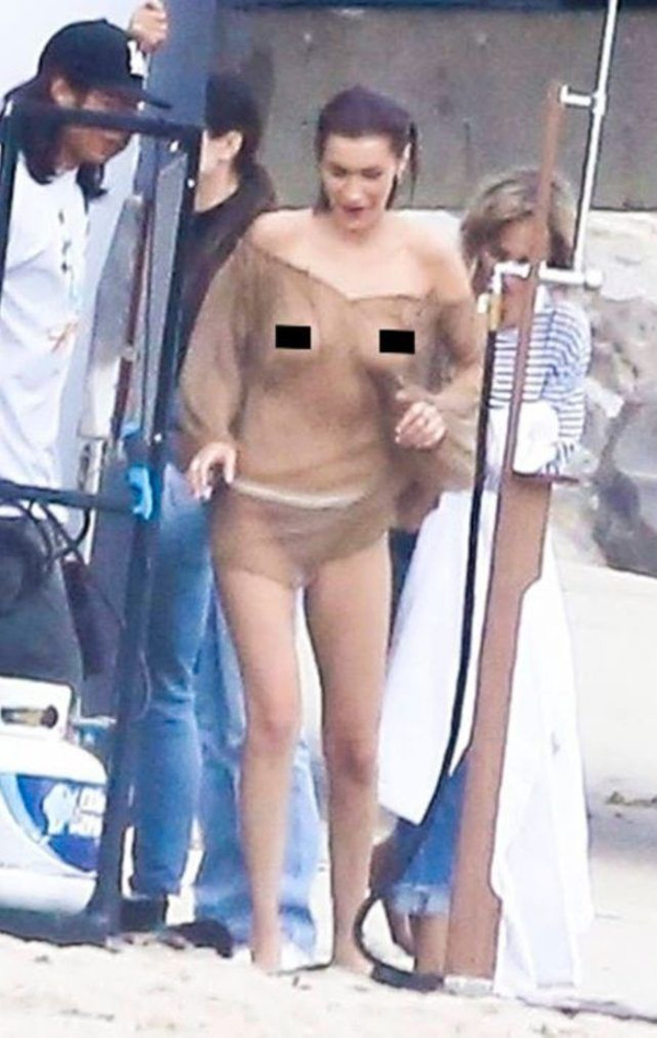 Bella Hadid çekimlerde sütyensiz! Kamera arkasından... - Sayfa 2
