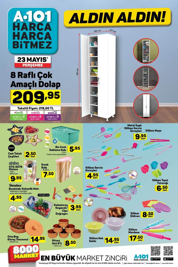 A101'de Ramazan indirimi devam ediyor! İşte A101 23 Mayıs 2019 indirim ve aktüel ürünler kataloğu - Sayfa 1