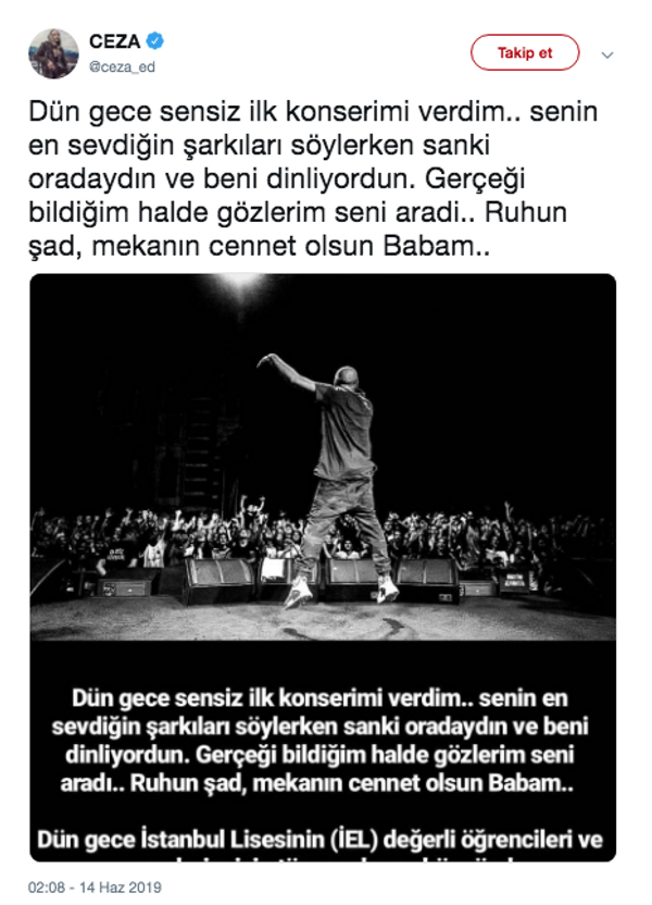 Babasının vefatının ardından ilk konserini veren Ceza'dan duygusal paylaşım - Sayfa 4