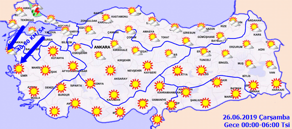 Meteorolojiden Trakya'ya güneş çarpması uyarısı - Sayfa 1