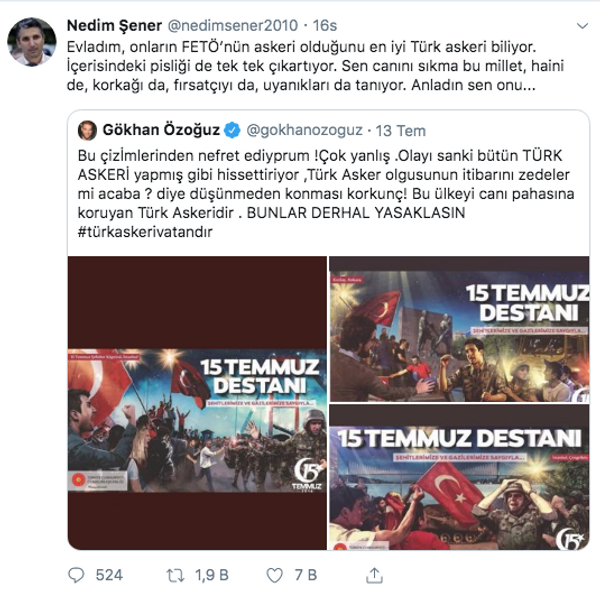 Gökhan Özoğuz'un 15 Temmuz afiş tepkisine Nedim Şener'den olay cevap - Sayfa 3