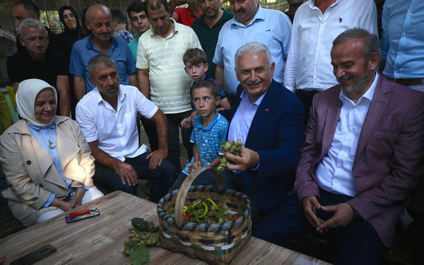 Binali Yıldırım fındık bahçesinde fındık topladı - Sayfa 3