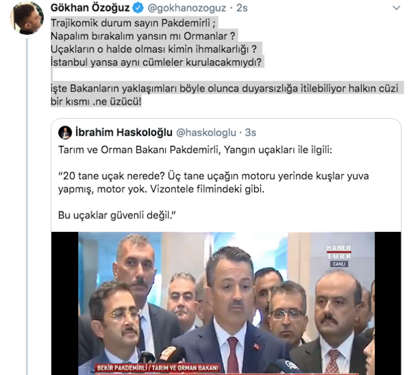 Bakan Bekir Pakdemirli'nin İzmir orman yangını için 'Vizontele' örneğine Gökhan Özoğuz tepkisi - Sayfa 4
