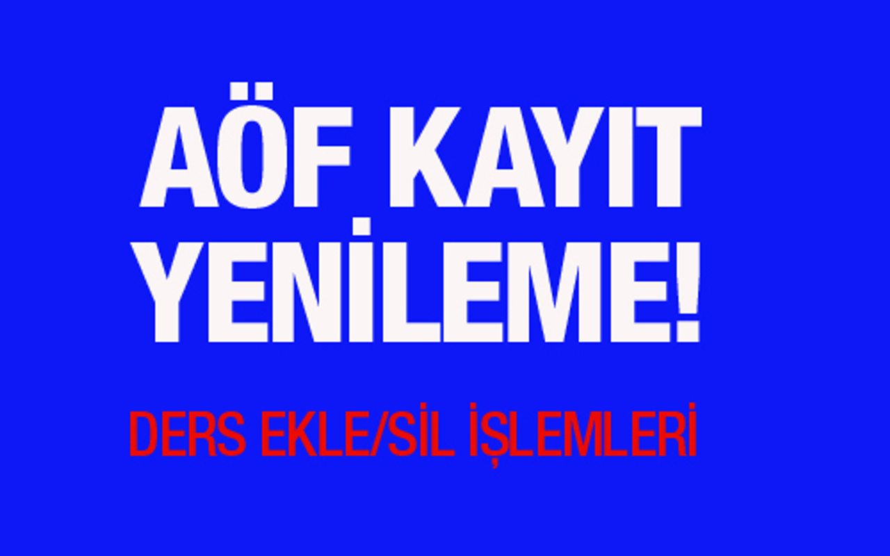 yenileme islem paneli ders ekle sil