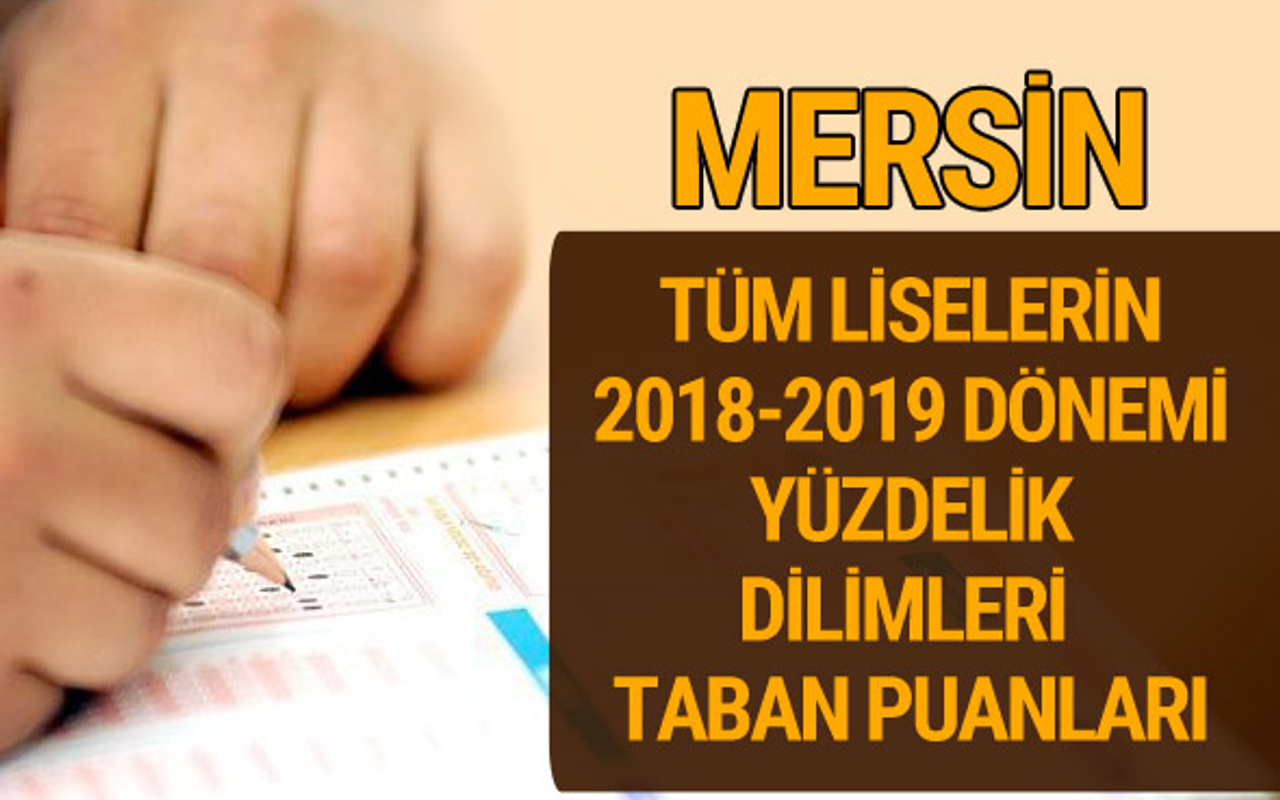 Mersin Lise taban puanları 2018 -2019 nitelikli okullar ...