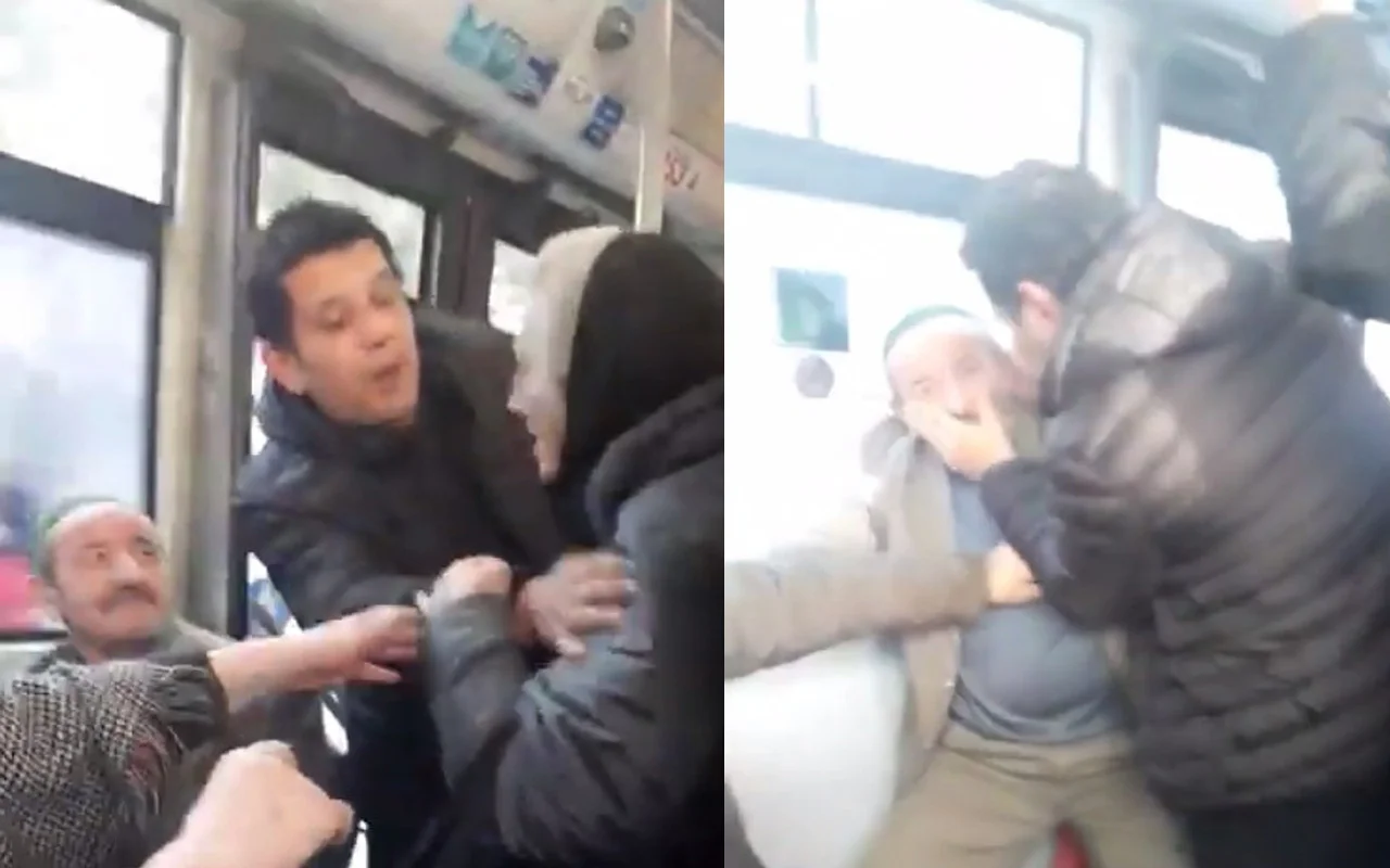 Atasehir De Otobuste Yaslilarin Kavgasi Kameralara Yansidi Internet Haber