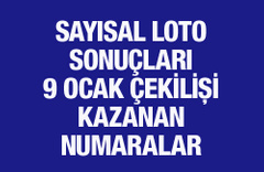 Sayısal Loto çekiliş sonuçları 9 Ocak Milli Piyango