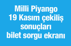 Milli Piyango çekiliş sonuçları bilet sorgulama 19 Kasım 2016