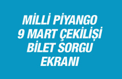 Milli Piyango 9 Mart 2016 çekilişi bilet sorgulama ekranı