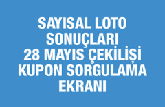 28 Mayıs Sayısal Loto sonuçları Milli Piyango kupon sorgulama ekranı