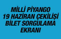 Milli Piyango çekiliş sonuçları bilet sorgulama 19 Haziran 2016
