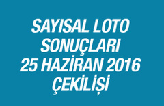 Sayısal Loto sonuçları açıklandı 25.06.2016 Sayisal çekilişinde...