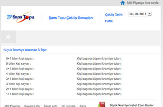 Şans Topu sonuçları 21 Ekim MPİ çekilişi