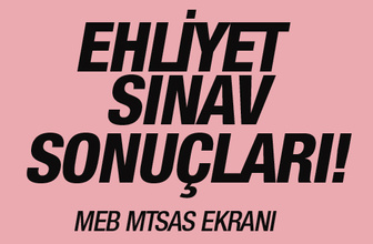 Ehliyet sonuçları MEB sınav MTSAS sorgu ekranı