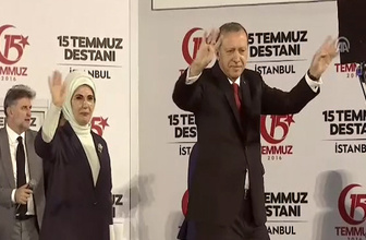 Cumhurbaşkanı Erdoğan tören alanına geldi