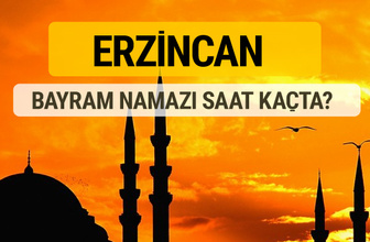 Erzincan Kurban bayramı namazı saati - 2017