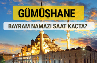 Gümüşhane bayram namazı saat kaçta 2 rekat nasıl kılınır?
