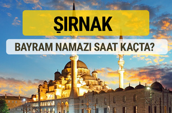 Şırnak bayram namazı saat kaçta 2 rekat nasıl kılınır?