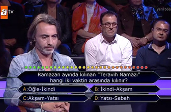 Kim Milyoner Olmak İster'de dikkat çeken soru