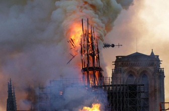 Notre Dame katedralinin yangın sonrası hali perişan zarar çok