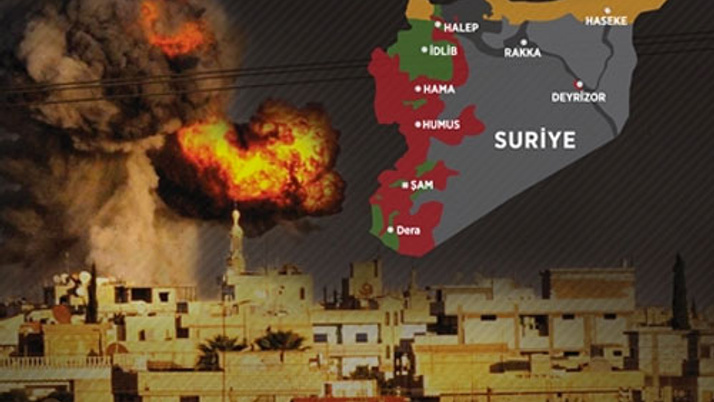 Suriye savaş haritası Rusya'dan sonra Halep, Lazkiye ve Dera...