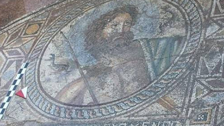 Adana'da Poseidonlu mozaik bulundu