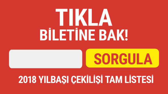 2018 yılbaşı bileti sorgulama Milli Piyango tam liste - Internet Haber