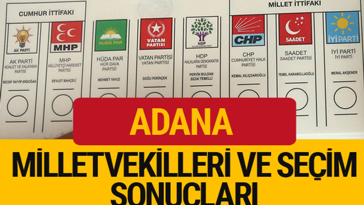Adana Milletvekilleri 27. dönem 2018 Adana Seçim Sonucu