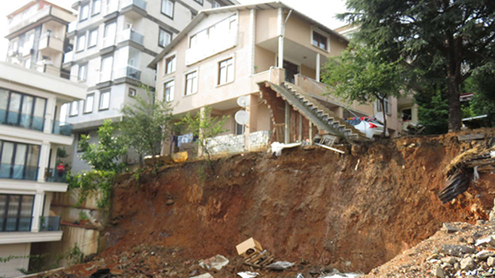İstanbul�da korku dolu anlar 3 katlı bina boşaltıldı! Haber