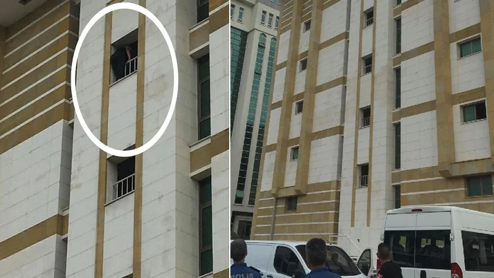 Antalya Adliye binasında intihar girişimi